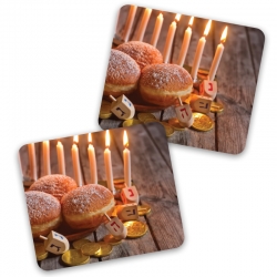Hanukkah Donuts Print Cleaning Cloth