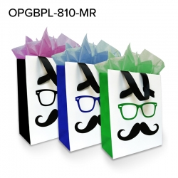 Paper Laminated Mustache Ribbon Handle